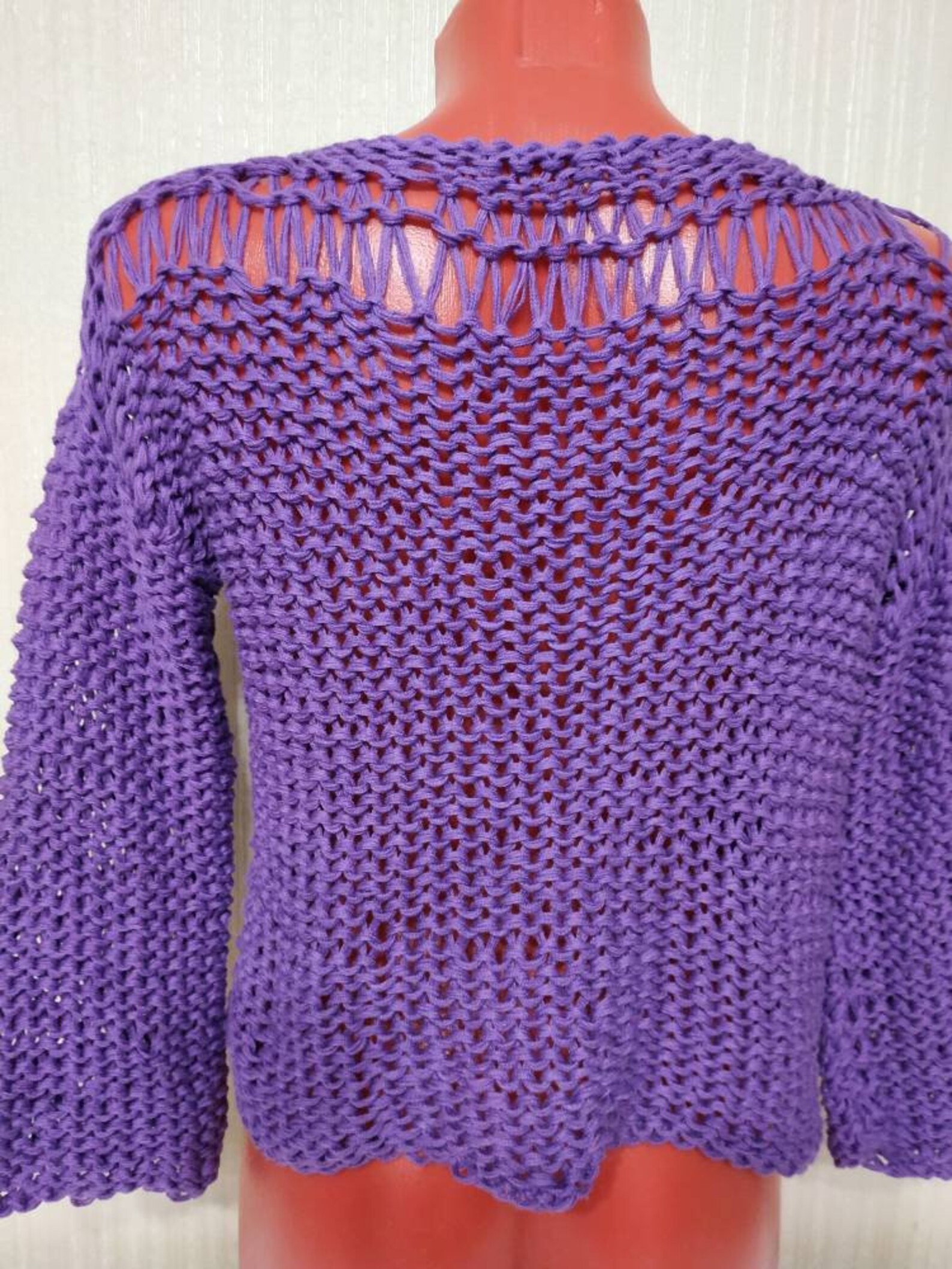Knit mushroom sweater cropped jumper Etsy