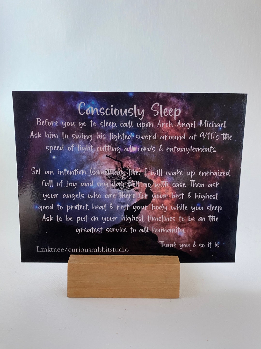 Consciously Sleep Flat Card: Evening Ritual Reminder - Etsy