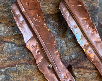 Copper Leaf Earrings