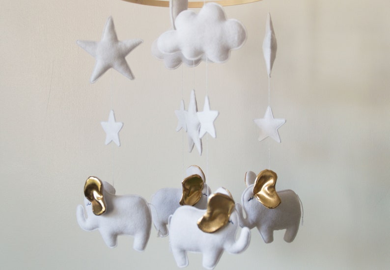 Elephant Cute Mobile Baby Cot Gift Crib Decor Animals Nature Etsy UK