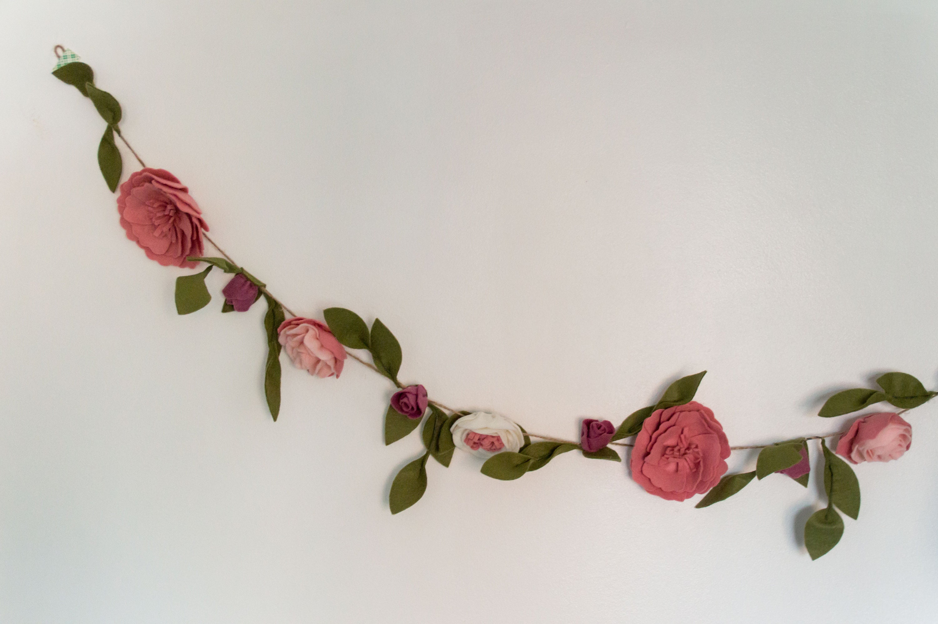 Pink Flower Petal Garland Floral Garland Home and Nursery Etsy UK