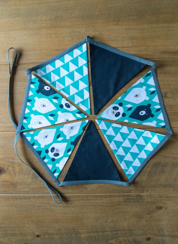 Bunting Flags 2 Metre Wall Decoration Boys Bedroom Flags Garland Nursery Bunting Banner Kids Room Banner Bunting Banner Bear Panda Geometric