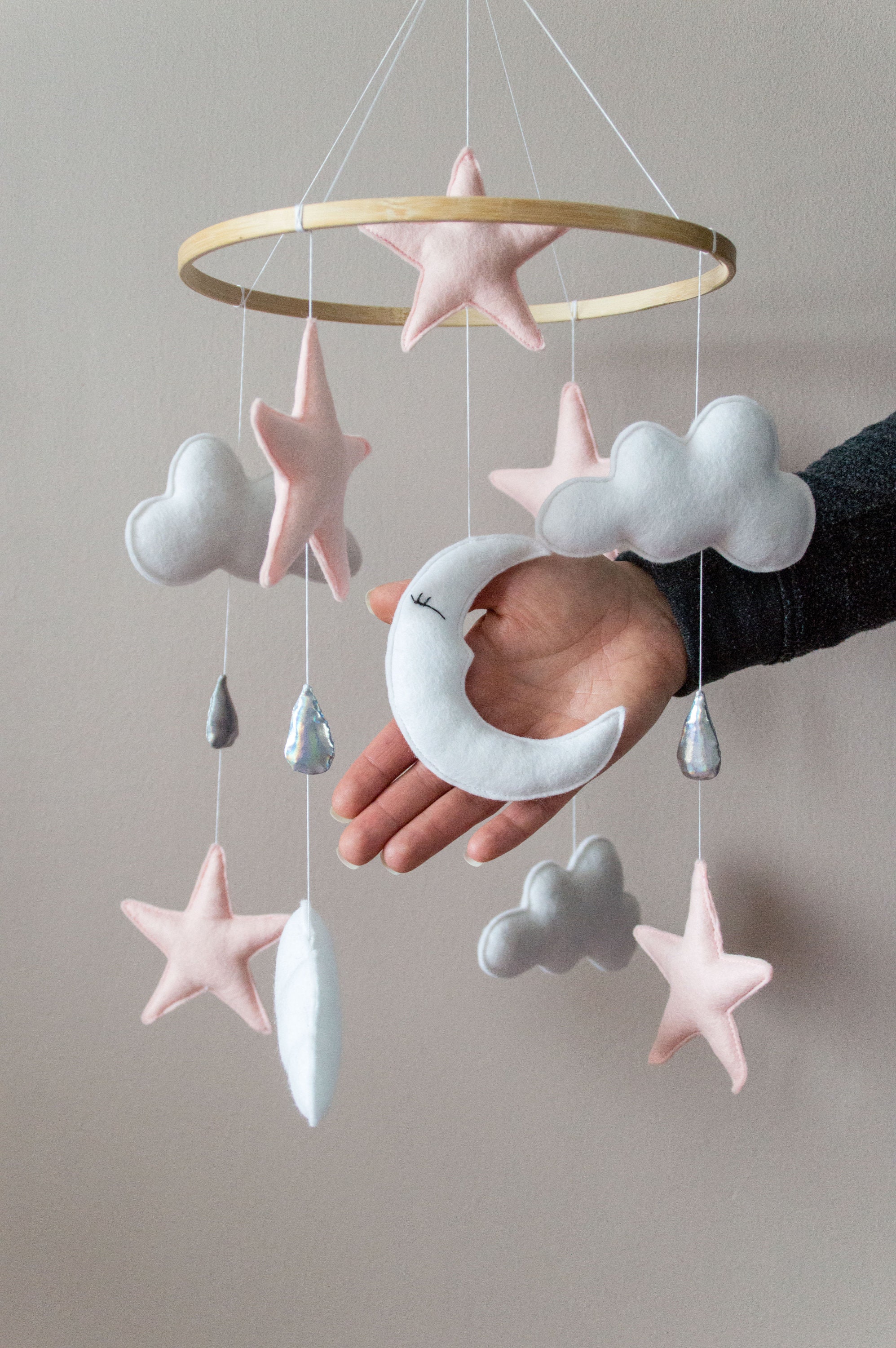 Cot Mobile Mobile Nursery Sky Mobile Moon Hanging Mobile Baby Etsy UK