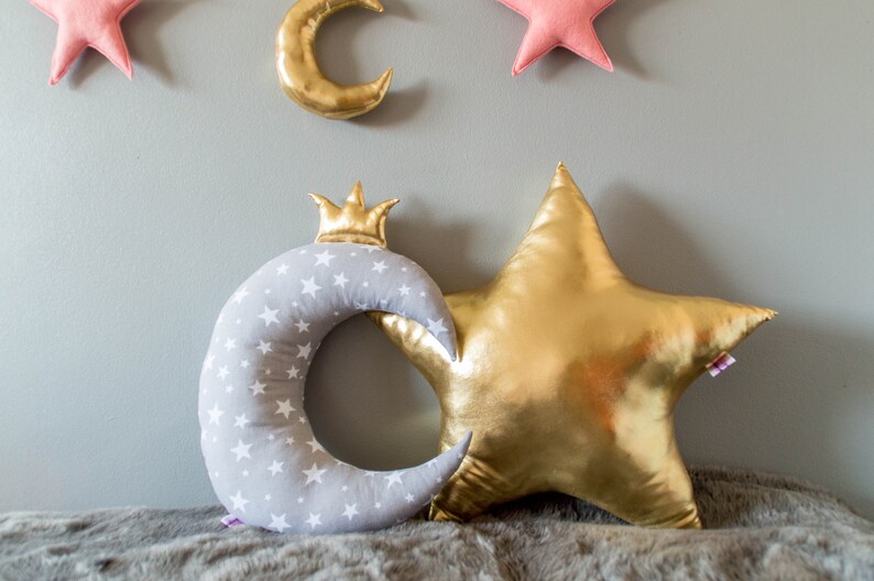 Star Pillow Gold Star Cushion Baby Cot Bed Pillow Star Shaped Etsy