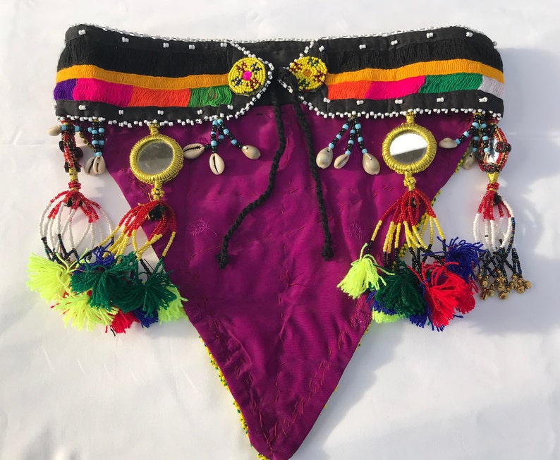 belly dancing belt multi color kuchiBanjara belt Kuchi belt triangle belt festival belt