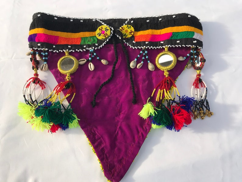 belly dancing belt multi color kuchiBanjara belt Kuchi belt triangle belt festival belt