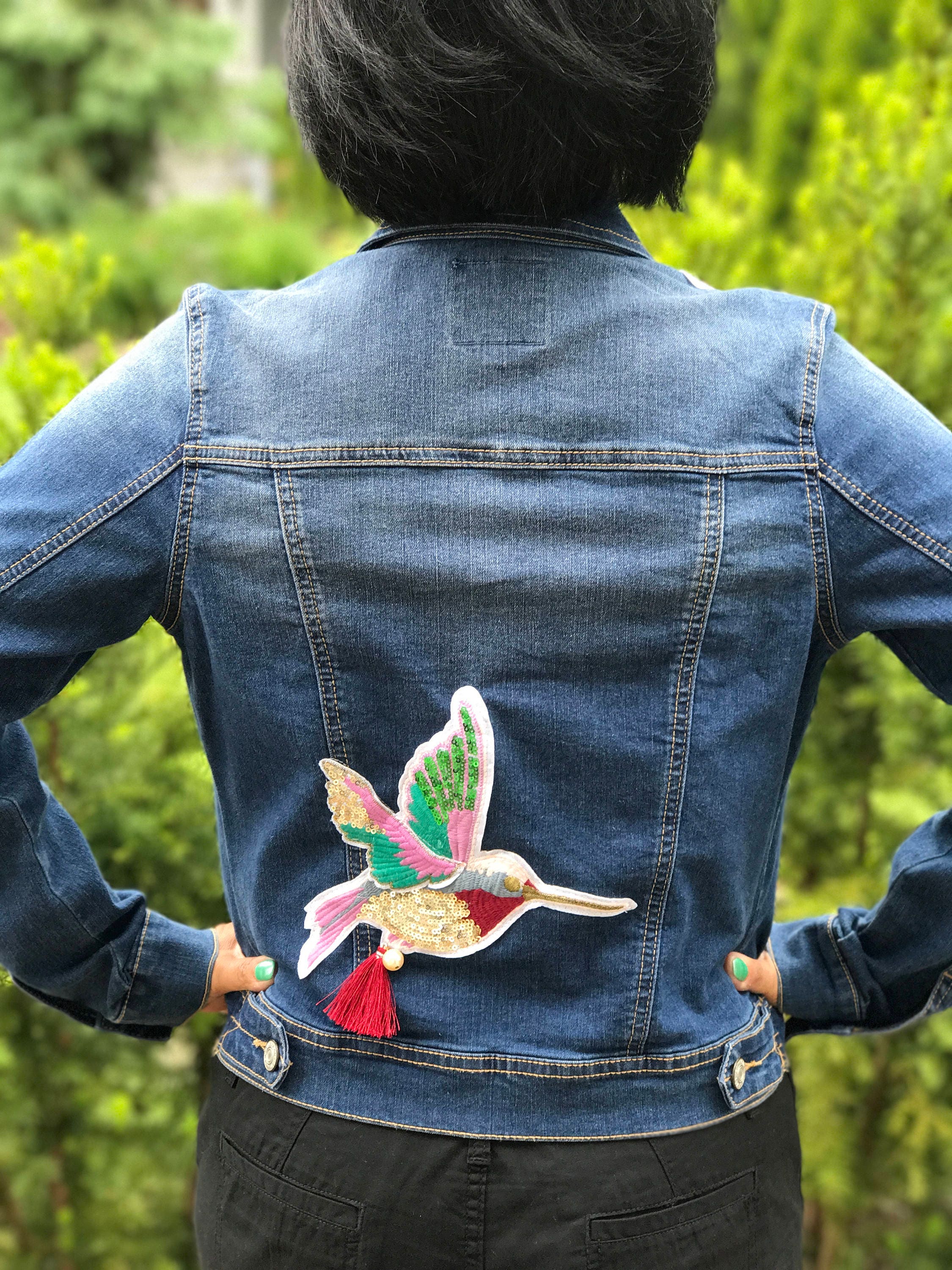 HUMMINGBIRD Denim Jacket Sequin 