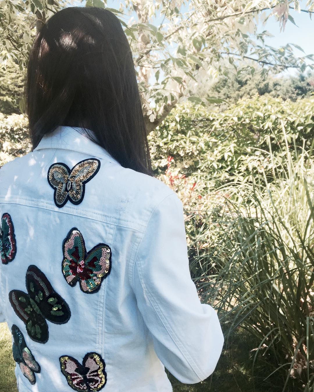 Boho Jean Jacketsequin Butterfly 