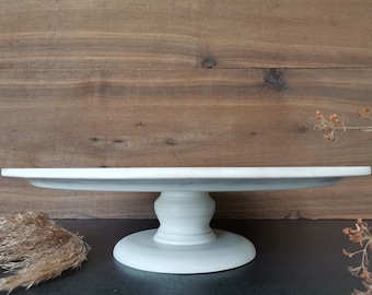 CAKE STAND wood white wedding, cake plate, 18/17/15.5/14/13/12 inch 45,7/43,2/39,2/36/33/30,7 cm CLASSIC Shabby White beech