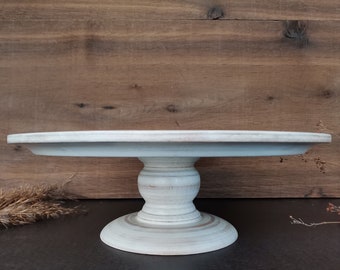 CAKE STAND CLASSIC, Shabby White, 18/17/15.5/14/13/12/10/7.5 inch, 45,8/43,2/39/36/33/30,7/25,6/19,0 cm, Solid wood