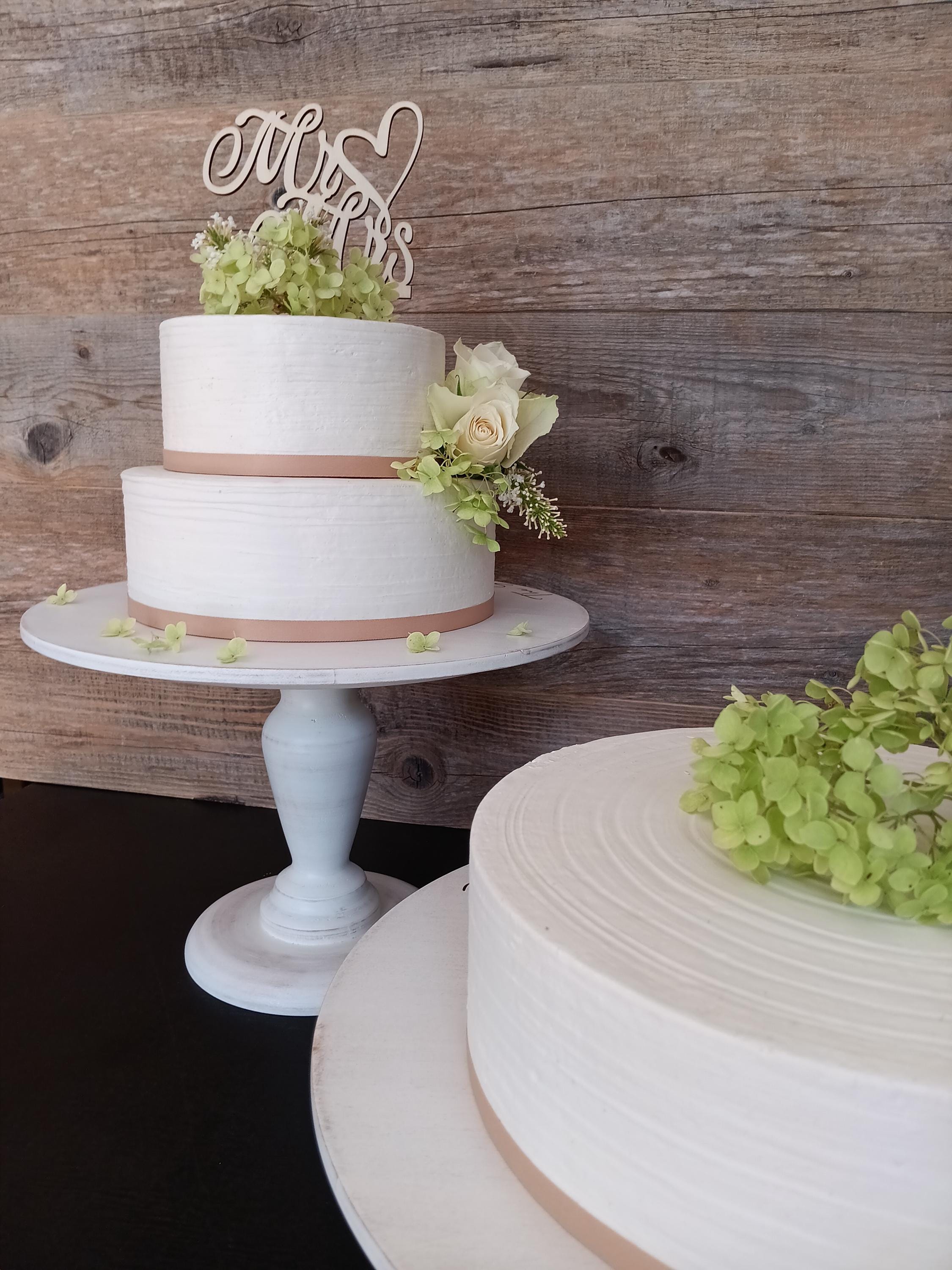 Alzata Per Torta In Metallo Bianco – Piccolo Supporto Portatorte Con Base Antiscivolo, Per Compleanni, Matrimoni, Baby Shower E Tè Pomeridiani