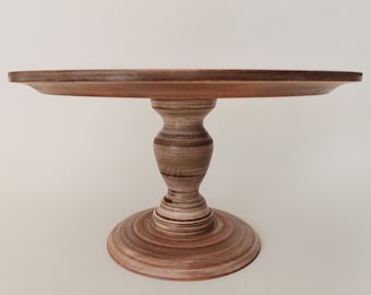 CAKE STAND wood large, cake plate, cake platter, confectionery pastry shop equipment, 18/17/14/13 inch  45,5/43,2/36/33 cm GALA Nutmeg