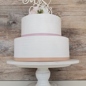 CAKE STAND wood white wedding, cake plate, 18/17/15.5/14/13/12 inch 45,7/43,2/39,2/36/33/30,7 cm CLASSIC Shabby White beech image 9