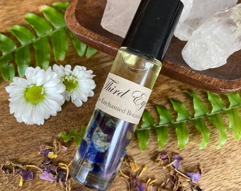 Third Eye Oil * Chakra Oil * Chakra Healing * Chakra Crystal * Intuition * Christmas Gift * Spiritual Gift * Blue Lotus * Lapis Lazuli *