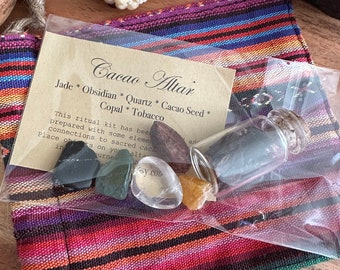Cacao Altar Kit * Ceremonial Cacao * Ixcacao * Crystals * Ceremony altar * Ritual * Crystal healing * Sacred offering * Cacaosita