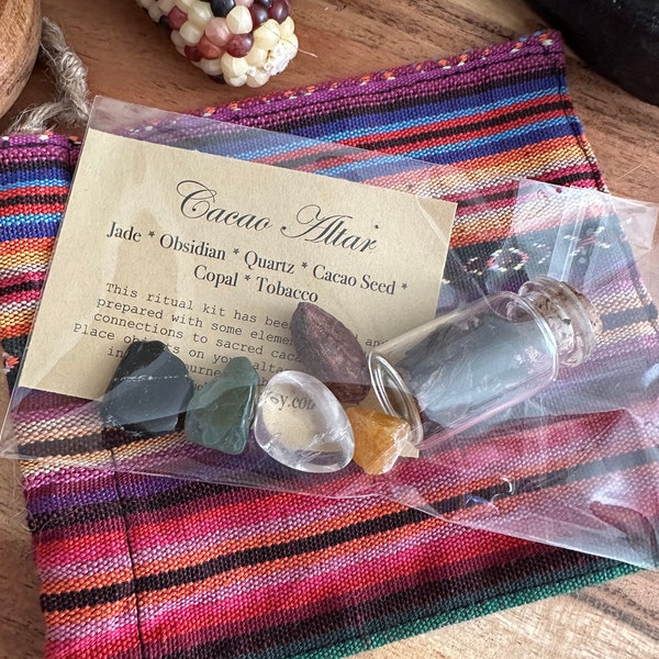 Cacao Altar Kit * Ceremonial Cacao * Ixcacao * Crystals * Ceremony altar * Ritual * Crystal healing * Sacred offering * Cacaosita