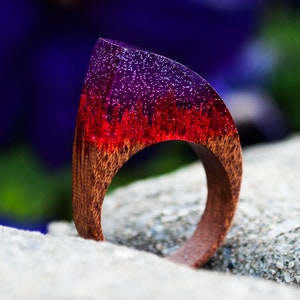 Resin Wood Ring for Women