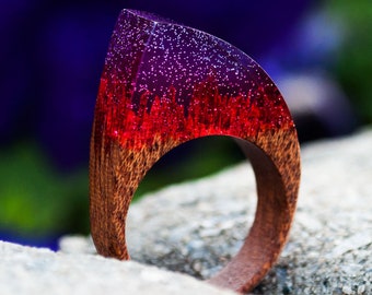 Resin Wood Ring for Women