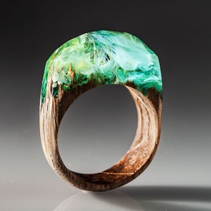 Wood Resin Ring for Women image 4