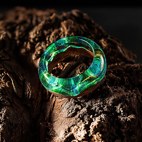 Green resin ring sale