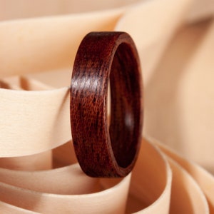 Wood ring band Handmade bentwood ring for women and for men