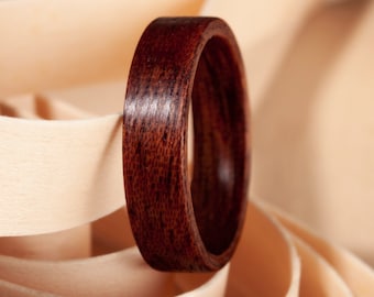 Wood ring band Handmade bentwood ring for women and for men
