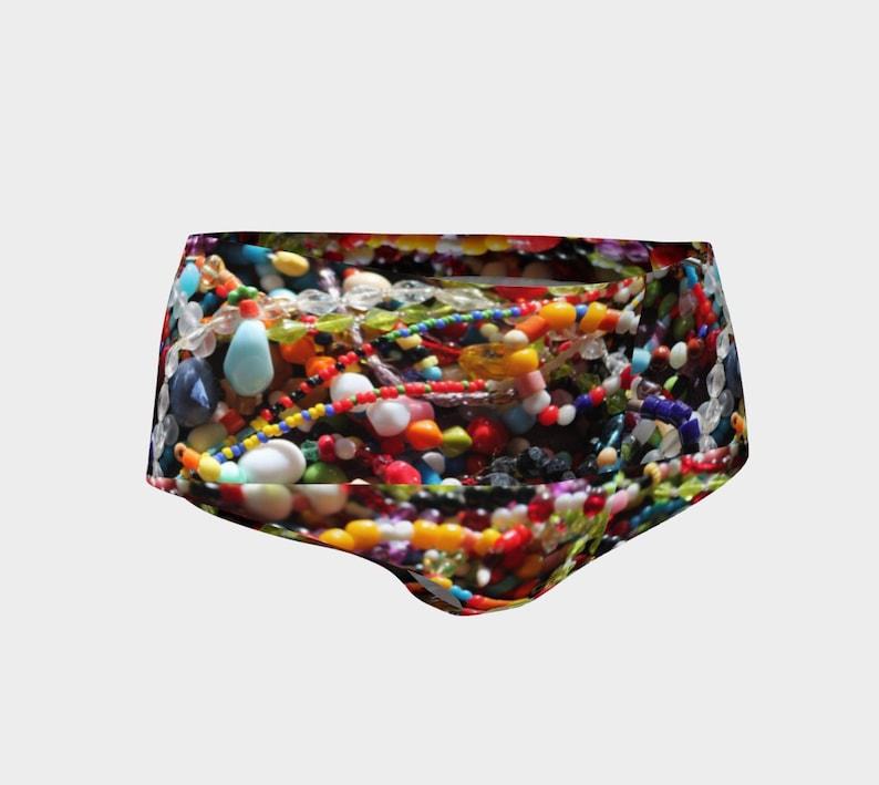Yoga Shorts Mini Shorts for Women Unique Birthday Gift for Her Mardi Gras Beads Mini Shorts Festival Shorts Booty Shorts