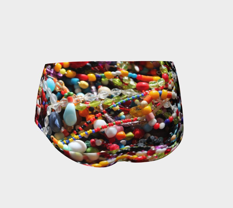 Yoga Shorts Mini Shorts for Women Unique Birthday Gift for Her Mardi Gras Beads Mini Shorts Festival Shorts Booty Shorts