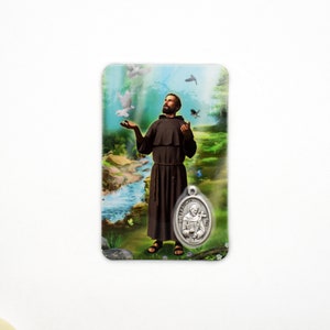 ST. FRANCIS OF ASSISI- LAMINATED HOLY CARDS- QUANTITY 25 CARDS