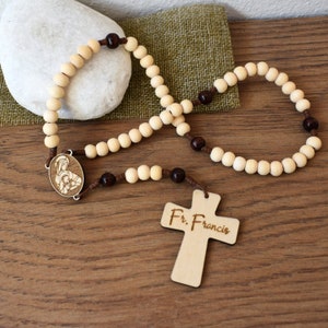 Personalized wooden Rosary, Name rosary, Engraved rosary, Custom rosary, Christening, First Communion gift, Confirmation, 5/6/7 decades