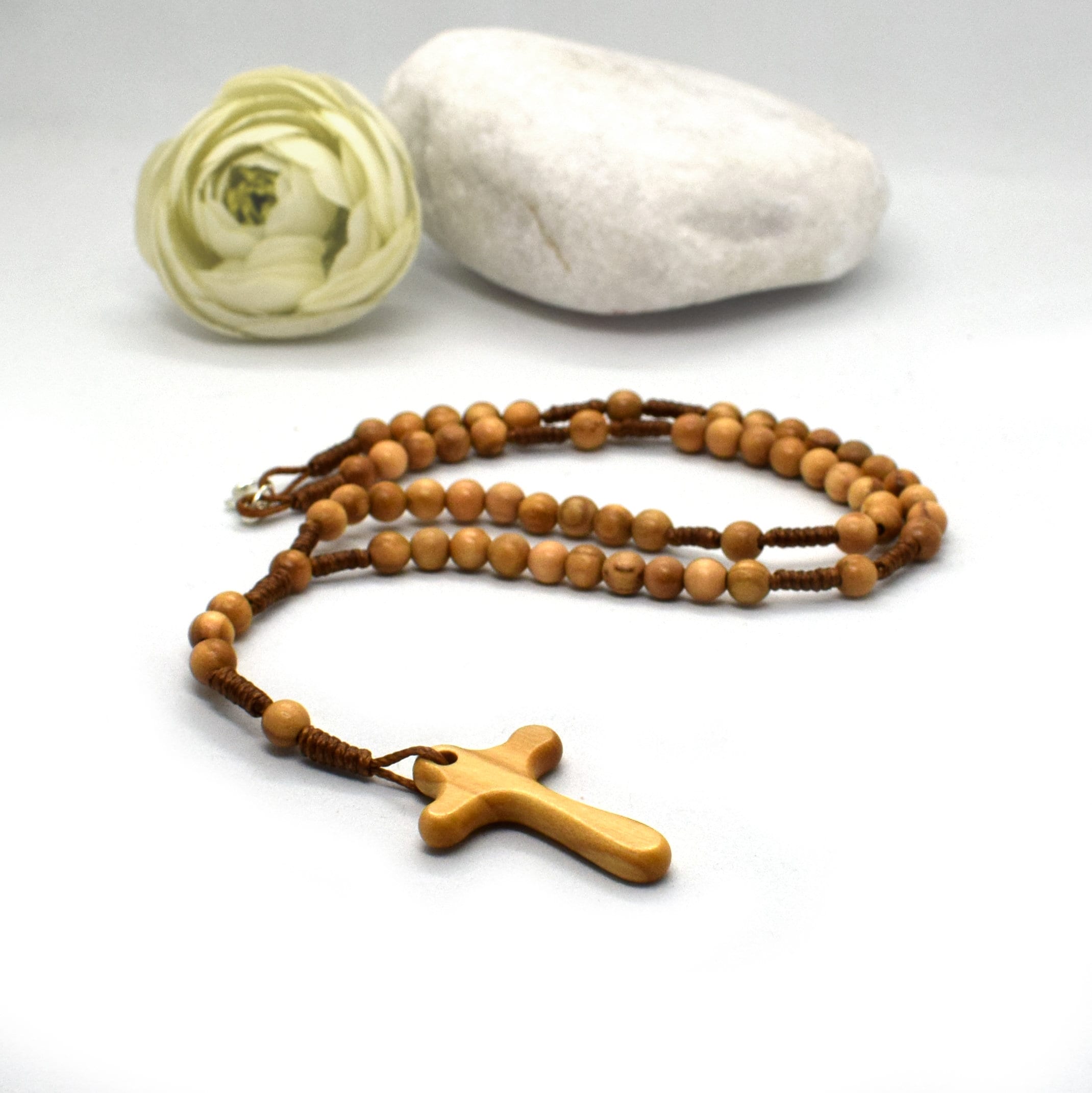 Collana Rosario In Legno Lamala - Con Croce, Gioiello Sacro Per Uomo E Donna, Idee Regalo - Foto 8