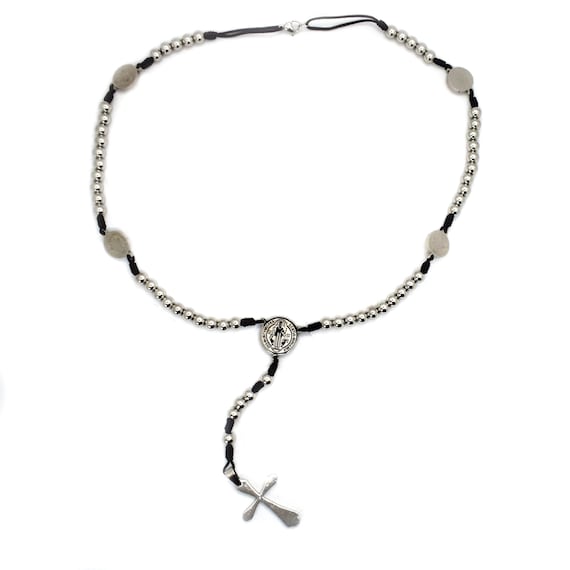 Collana Rosario San Padre Pio Benedetto In Acciaio Inox – Gioiello Di Fede E Protezione, Regalo Spirituale Perfetto Cll2284