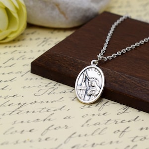 St. Rita of Cascia Medal Necklace - Saint Rita Necklace - Patron Saint Necklace - Personalized Italian medal Jewelry