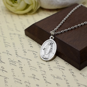 St. Patrick Medal Necklace, Saint Patrick Necklace, Irish Necklace, Patron Saint Necklace, Italian medal Necklace, Catholic Jewelry