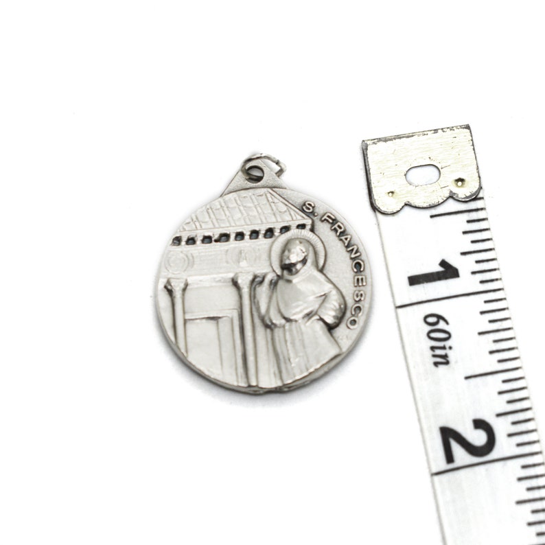 St Francis & St Clare of Assisi Medal – Oxidized Silver Italian Pendant ...