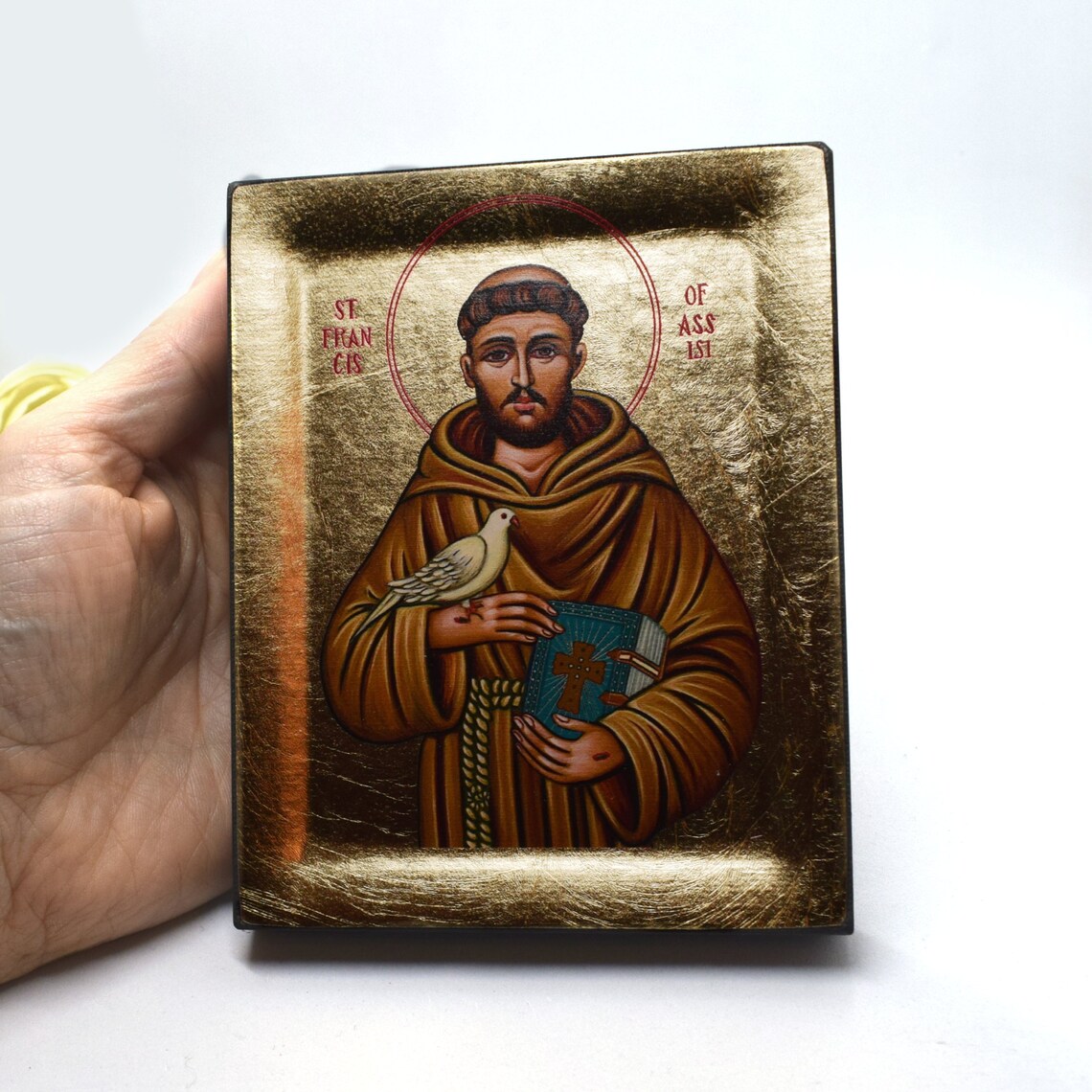 Handmade Saint Francis of Assisi Icon: Byzantine Christian Art on Wood ...