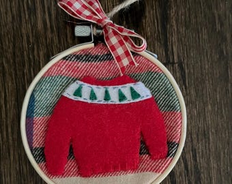 Christmas sweater ornament
