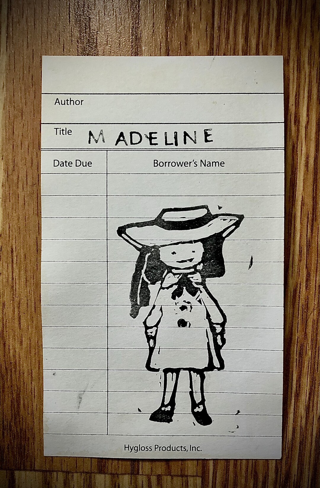 Madeline Library Card - Etsy