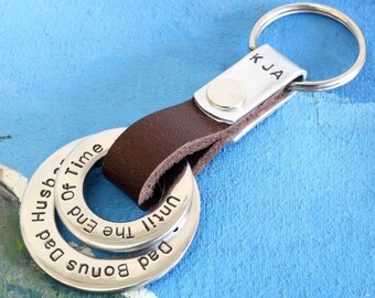 Personalized Dad Keychain,Father's Day Gift,New Dad Keychain,Personalized Dad Gift for Fathers Day,Gift for dad,Personalized Mens keychain