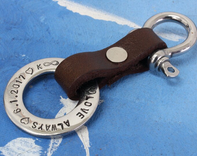 Engraved Leather Keychain,Personalized Keychain,Custom Text Keychain,Custom Keychain,Personalized Gift,Gift for Dad,Gift for Husband,Key fob