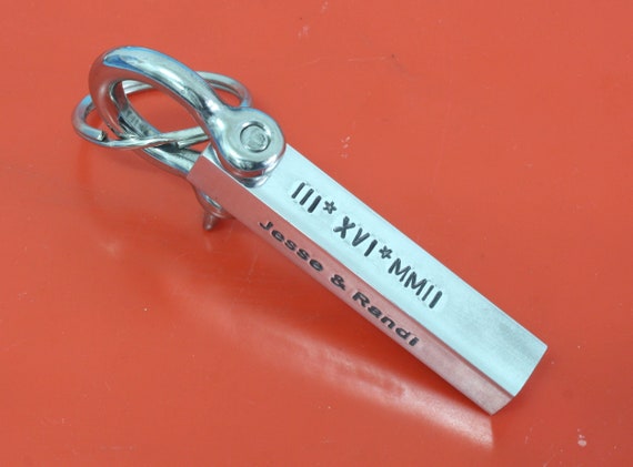 Roman numeral keychainPersonalized Men's | Etsy