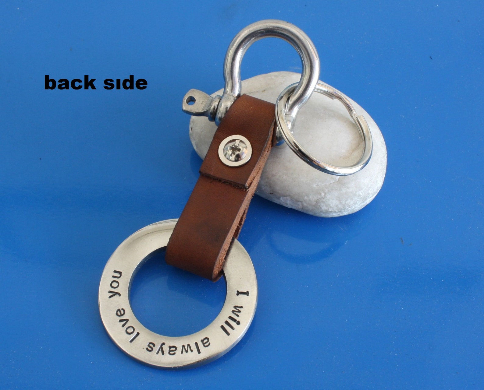 Personalized Mens Keychaincustom Leather Keychaincustom Etsy