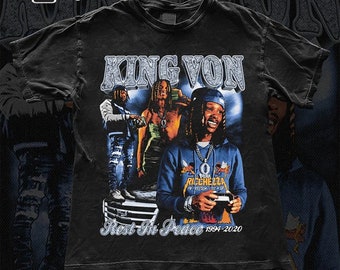 King Von Pre-owned Black Lrg T-shirt 