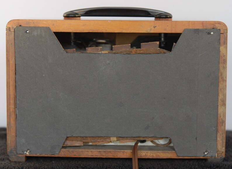 Vintage 1930s Antique Emerson Ingraham Wood Vacuum Tube Radio - Outstanding and Working bild 6