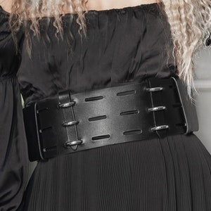 Wide Leather Belt Women, Leather Corset Belt, Wide Black Leather Belt, Wide Belts for Women, Plus Size Belt
