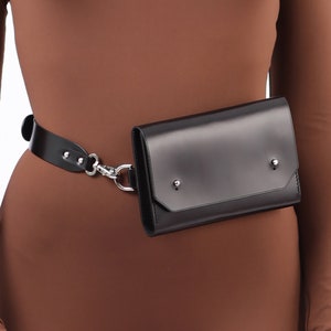 Frauen Gürteltasche, Festival Taille Tasche, Leder Gürteltasche Frauen, schwarze Leder Crossbody Bag, Minimalist Crossbody Bag, Festival Gürteltasche
