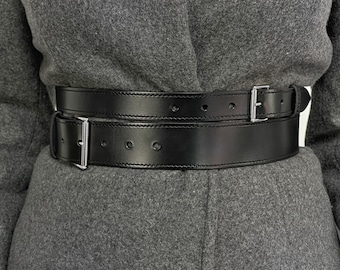double buckle belt plus size