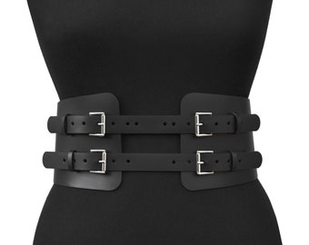 Wide Leather Belt Women, Wide Black Leather Belt, Wide Belts for Women, Plus Size Belt, Leather Corset Belt