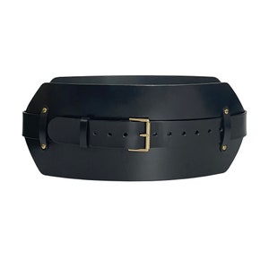 Wide Leather Belt Women, Wide Black Leather Belt, Wide Belts for Women, Plus Size Belt, Leather Corset Belt