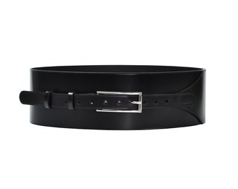 Wide Leather Belt Women, Black Leather Corset Belt, Wide Belts for Women, Wide Black Belt, Plus Size Belt